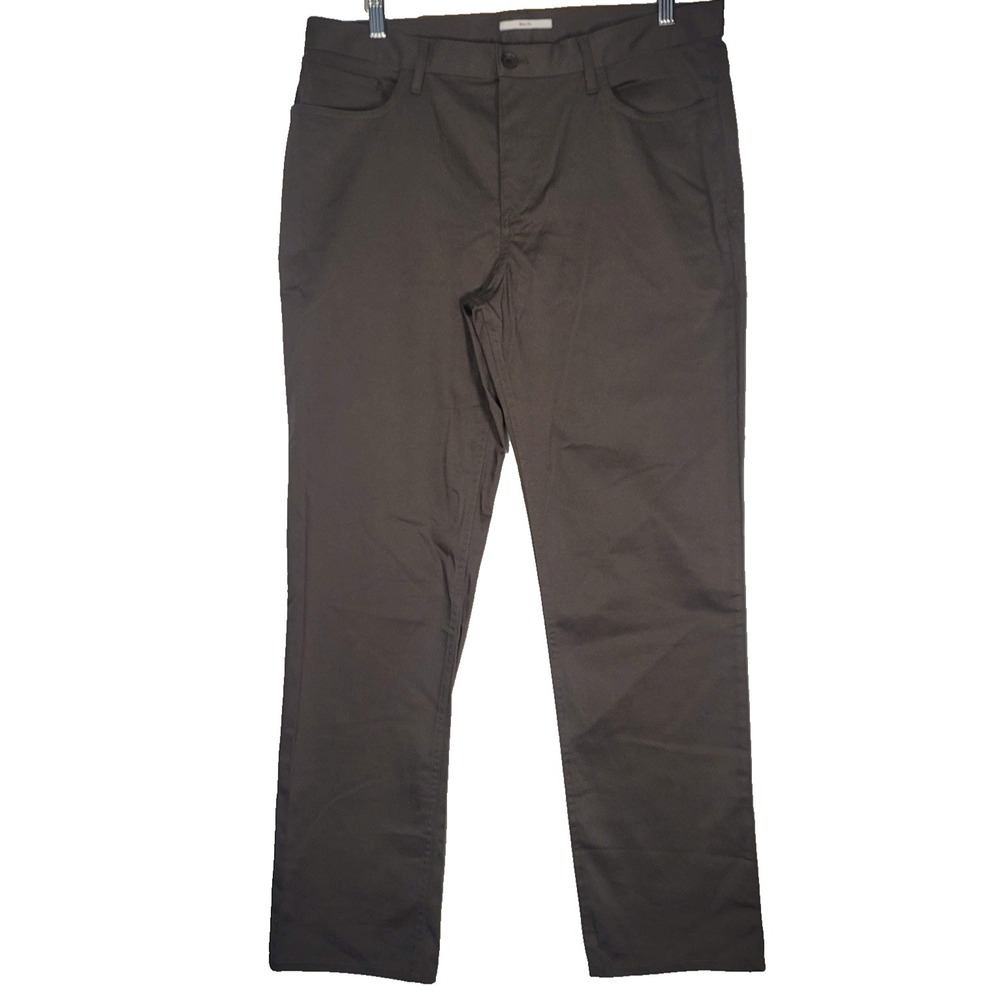 Calvin Klein Pants Mens 34x30 Gray Slim Fit Stretch 5-Pocket Chino Twill Casual